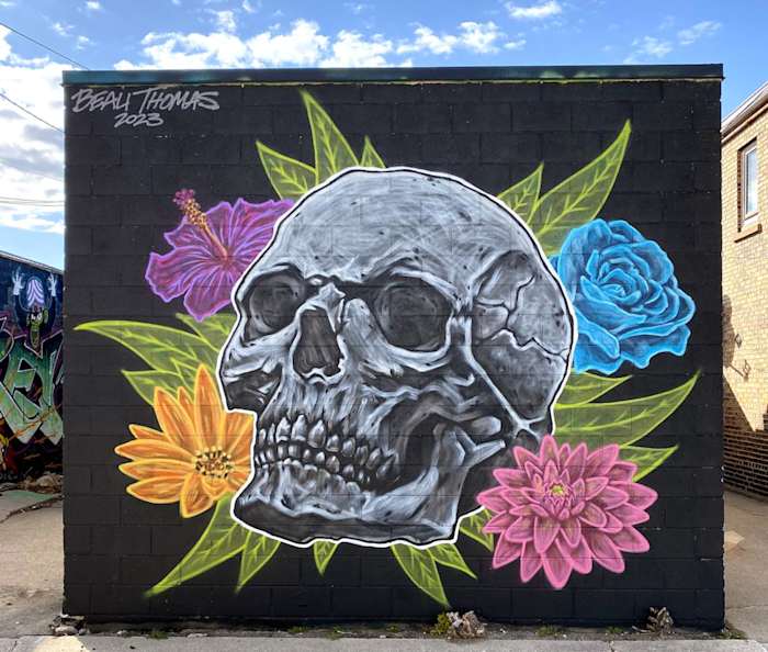 A new mural, on the wall where an image of Aaron Rodgers once said 'King of the North'